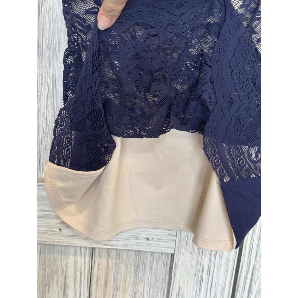 Boston Proper Womens Strappy Size M Lace Made To Be Seen Cami Blue Lined Sexy - Picture 3 of 6